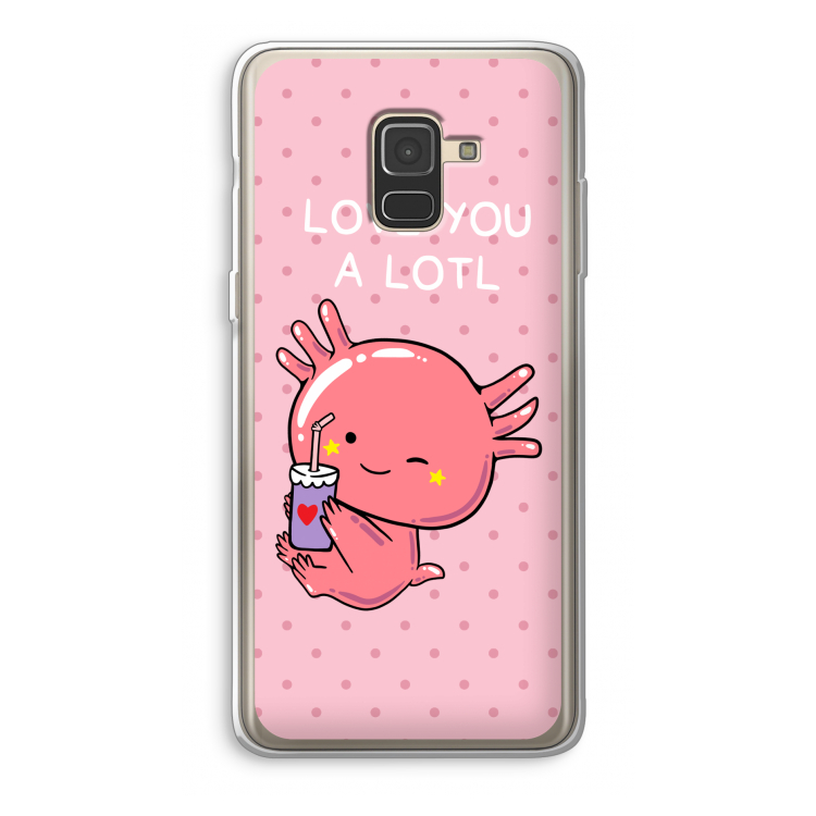 Love You A Lotl: Samsung Galaxy A8 (2018) Transparant Hoesje