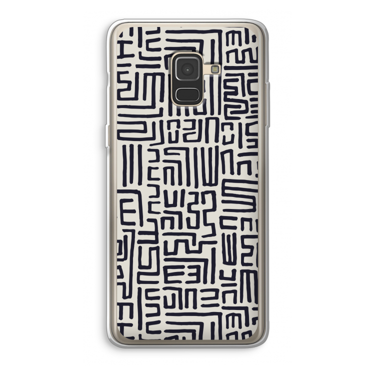 Moroccan Print: Samsung Galaxy A8 (2018) Transparant Hoesje