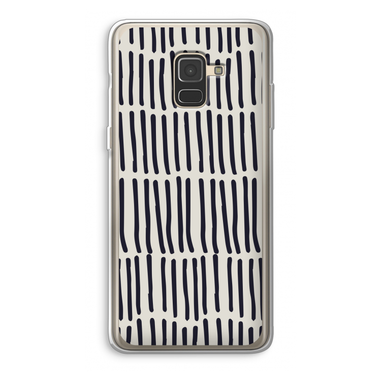 Moroccan stripes: Samsung Galaxy A8 (2018) Transparant Hoesje