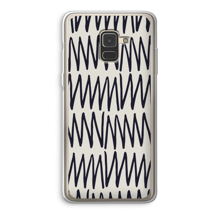 Marrakech Zigzag: Samsung Galaxy A8 (2018) Transparant Hoesje