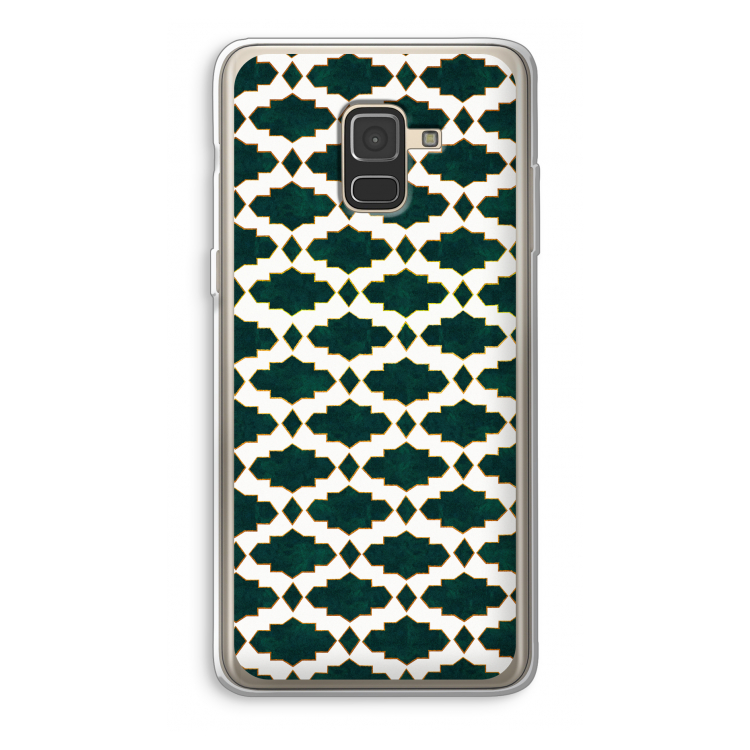Moroccan tiles: Samsung Galaxy A8 (2018) Transparant Hoesje