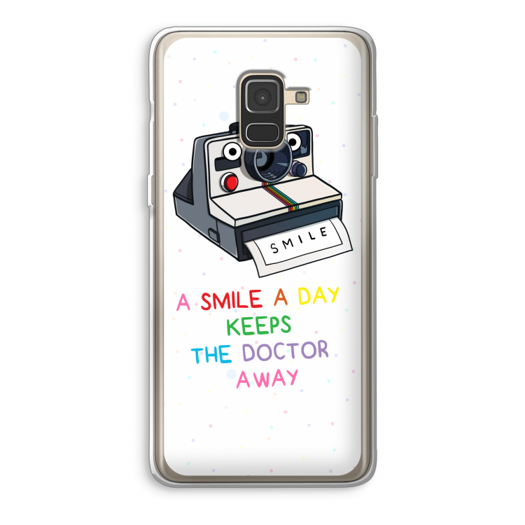 Smile: Samsung Galaxy A8 (2018) Transparant Hoesje