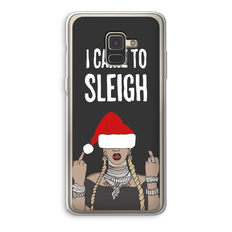 Came To Sleigh: Samsung Galaxy A8 (2018) Transparant Hoesje