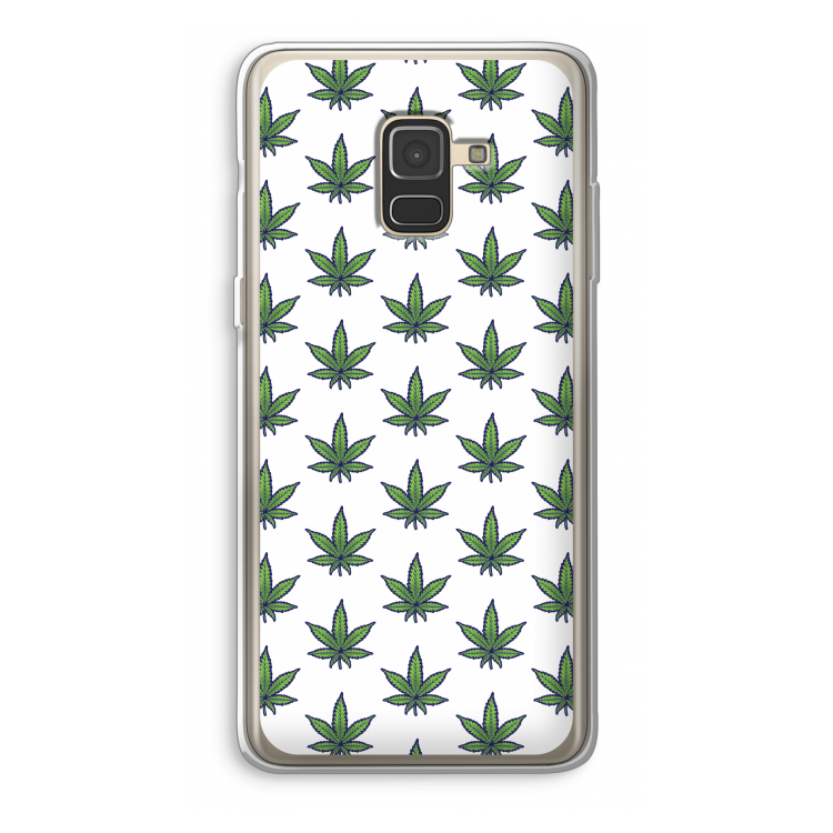 Weed: Samsung Galaxy A8 (2018) Transparant Hoesje