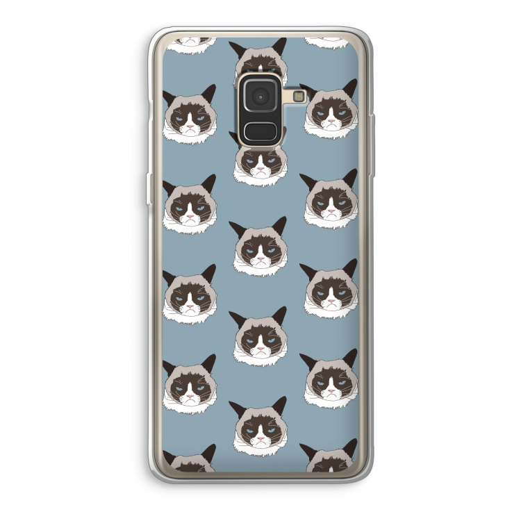 It's a Purrr Case: Samsung Galaxy A8 (2018) Transparant Hoesje