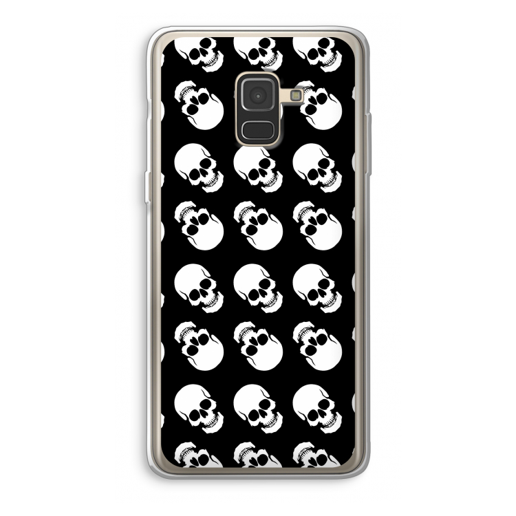 Musketon Skulls: Samsung Galaxy A8 (2018) Transparant Hoesje