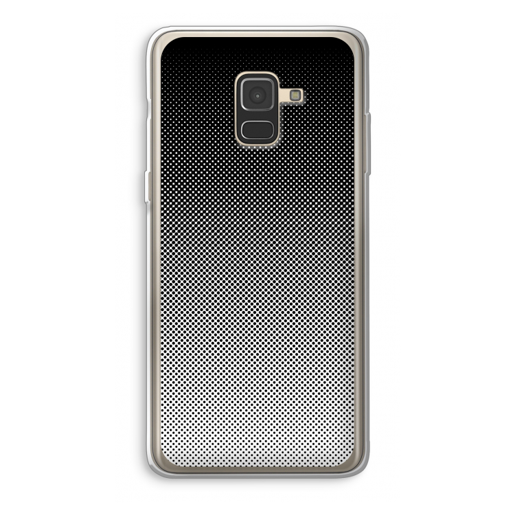 Musketon Halftone: Samsung Galaxy A8 (2018) Transparant Hoesje