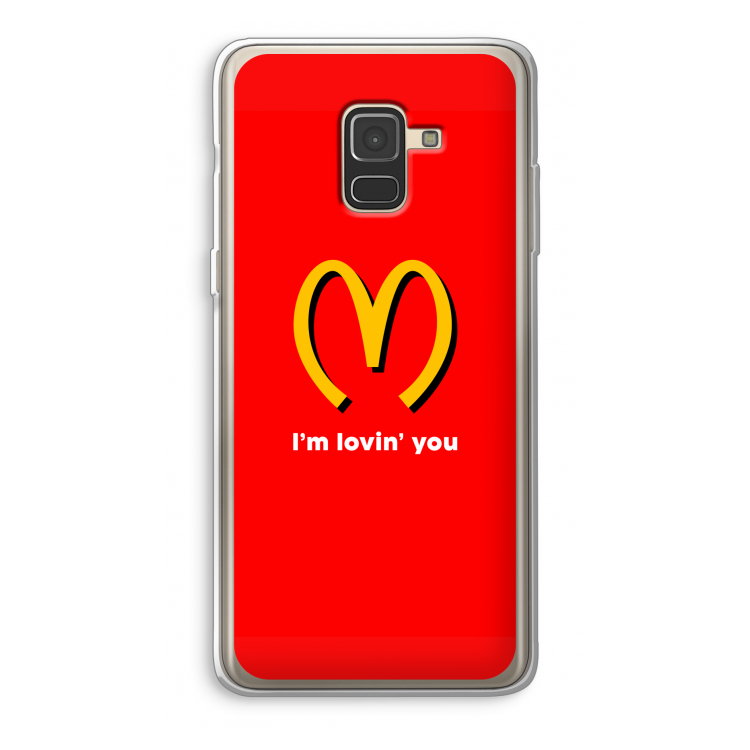I'm lovin' you: Samsung Galaxy A8 (2018) Transparant Hoesje