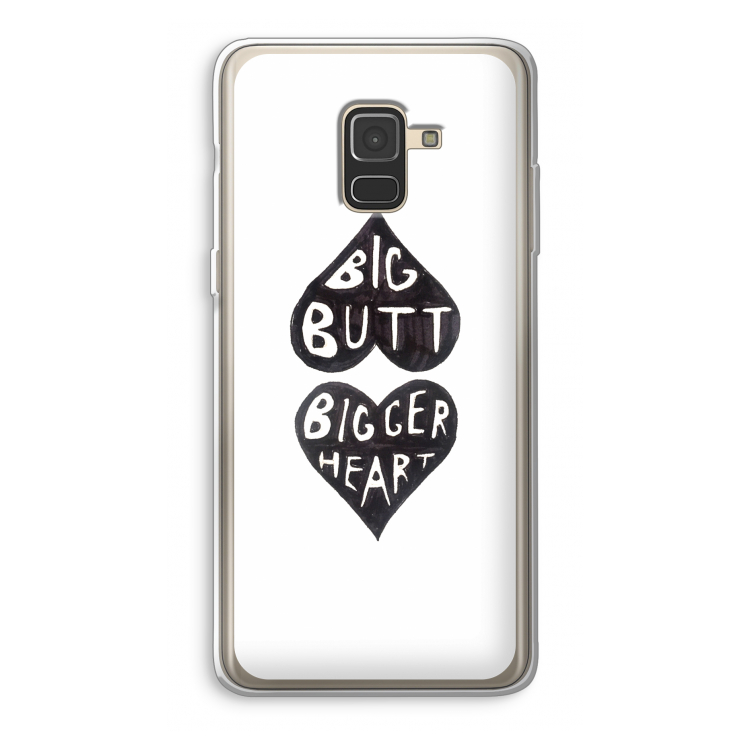 Big butt bigger heart: Samsung Galaxy A8 (2018) Transparant Hoesje