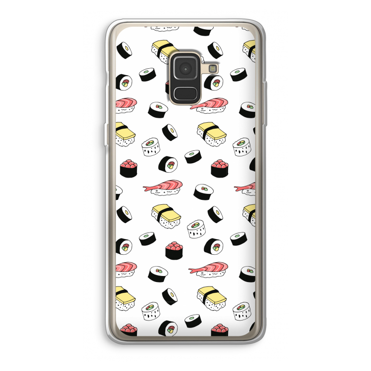 Sushi time: Samsung Galaxy A8 (2018) Transparant Hoesje