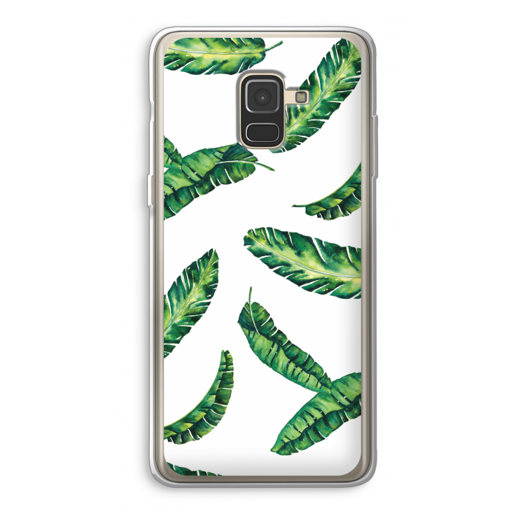 Lange bladeren: Samsung Galaxy A8 (2018) Transparant Hoesje