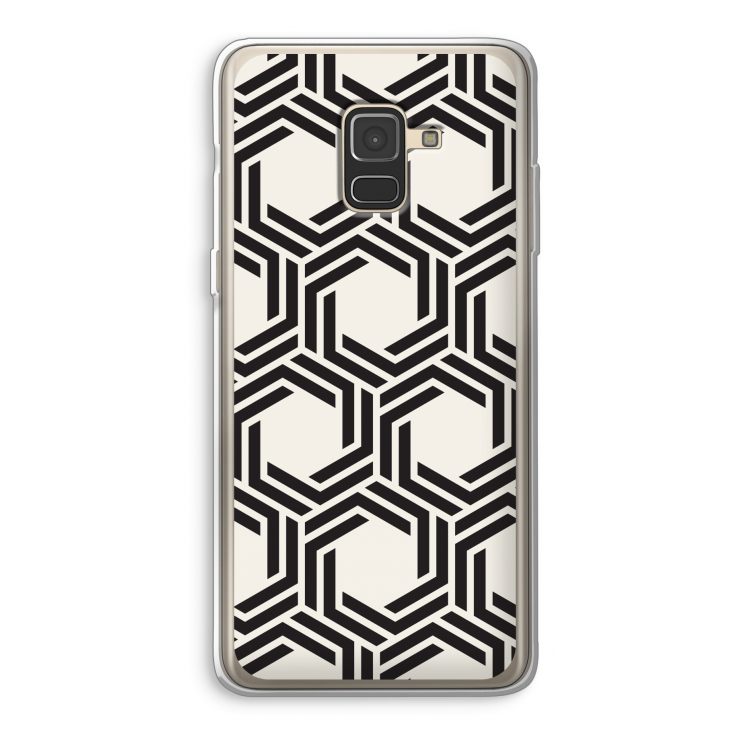 Geometrisch patroon: Samsung Galaxy A8 (2018) Transparant Hoesje