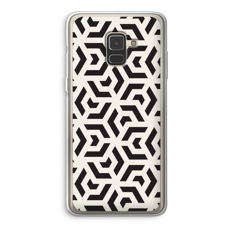 Crazy pattern: Samsung Galaxy A8 (2018) Transparant Hoesje