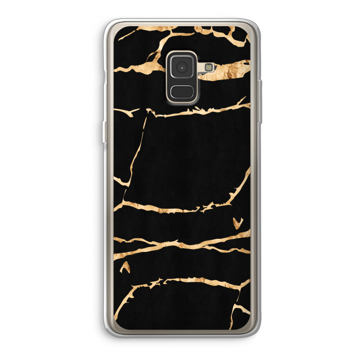Gouden marmer: Samsung Galaxy A8 (2018) Transparant Hoesje