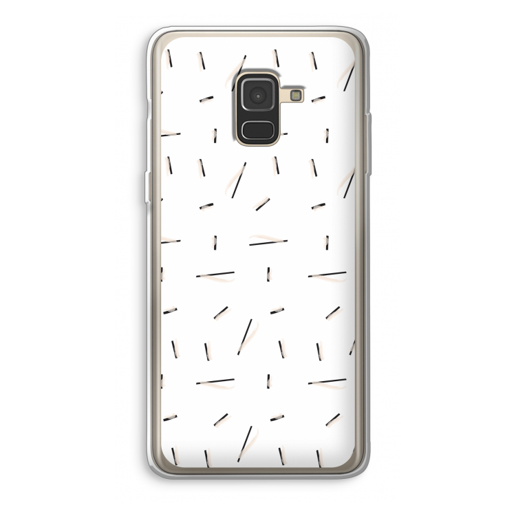 Hipster stripes: Samsung Galaxy A8 (2018) Transparant Hoesje