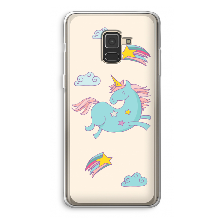 Vliegende eenhoorn: Samsung Galaxy A8 (2018) Transparant Hoesje