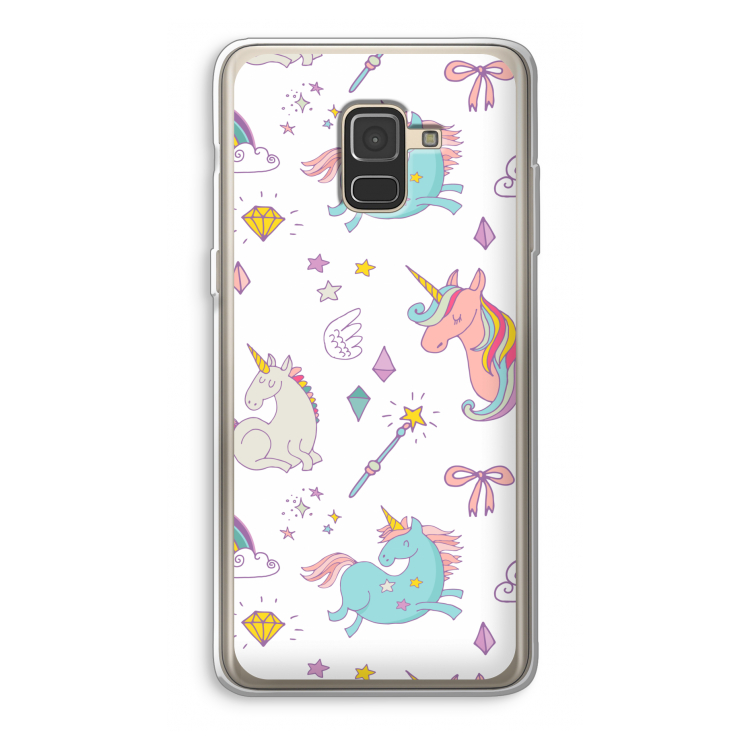Fantasiewereld: Samsung Galaxy A8 (2018) Transparant Hoesje