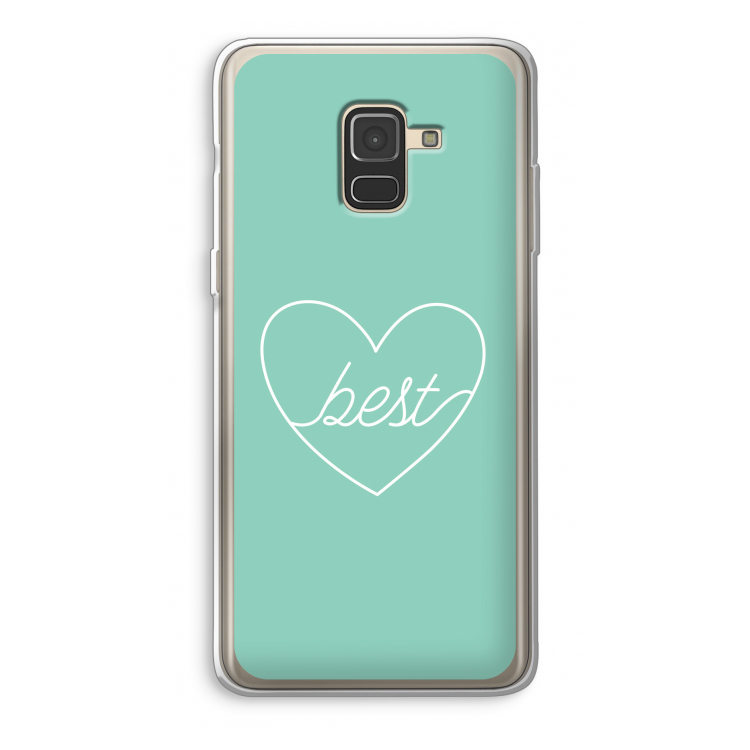Best heart pastel: Samsung Galaxy A8 (2018) Transparant Hoesje