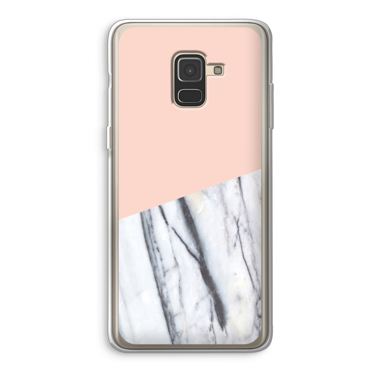 A touch of peach: Samsung Galaxy A8 (2018) Transparant Hoesje