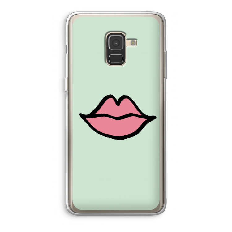 Kusje: Samsung Galaxy A8 (2018) Transparant Hoesje