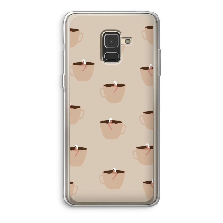 Morning coffee: Samsung Galaxy A8 (2018) Transparant Hoesje