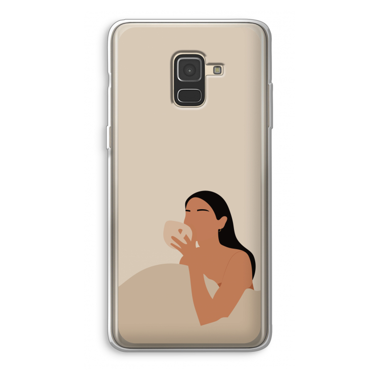 Fresh coffee: Samsung Galaxy A8 (2018) Transparant Hoesje