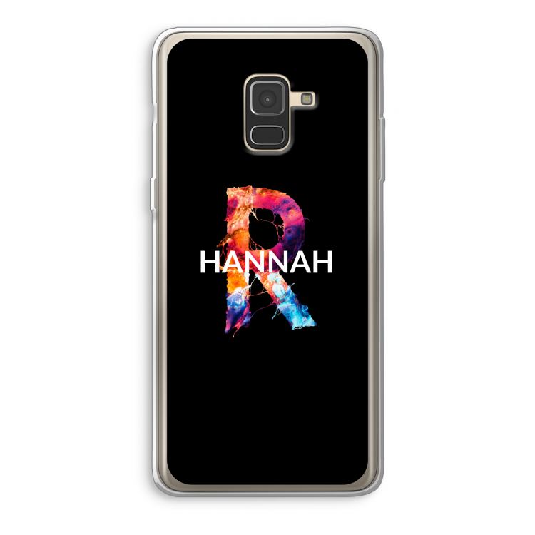 Abstract Spectrum: Samsung Galaxy A8 (2018) Transparant Hoesje