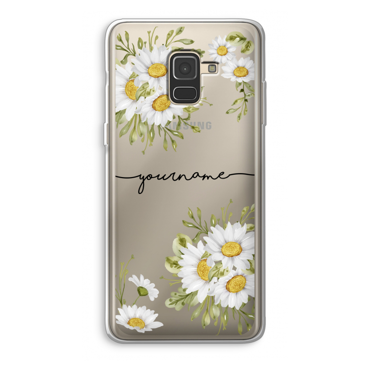 Daisies: Samsung Galaxy A8 (2018) Transparant Hoesje