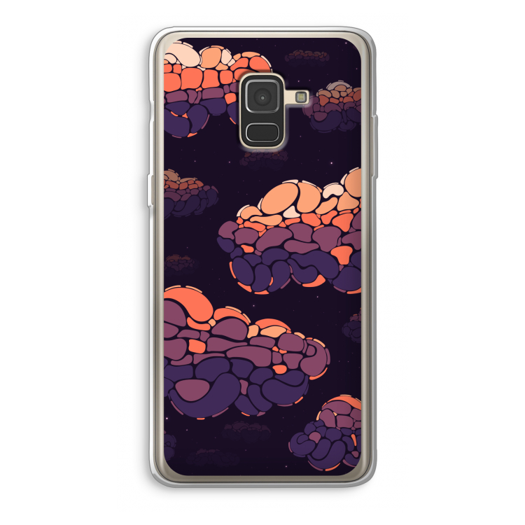 Patroon Wolken: Samsung Galaxy A8 (2018) Transparant Hoesje
