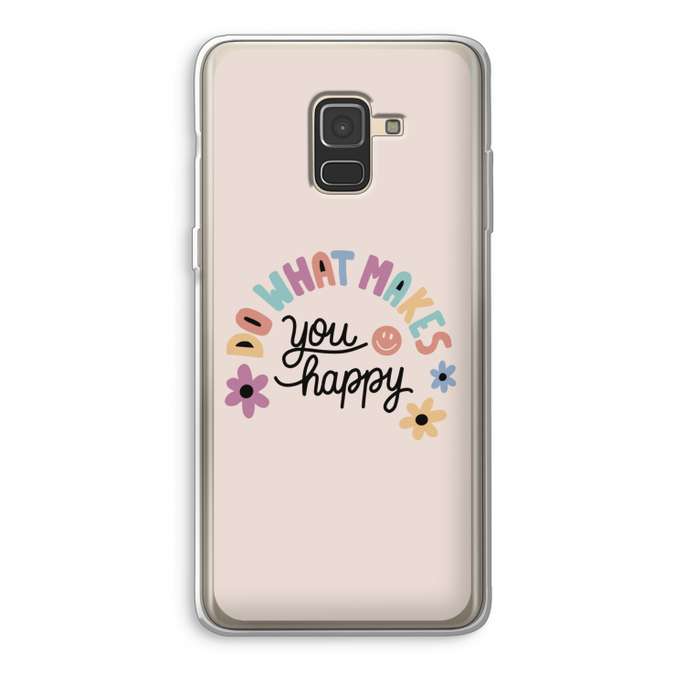 Happy days: Samsung Galaxy A8 (2018) Transparant Hoesje