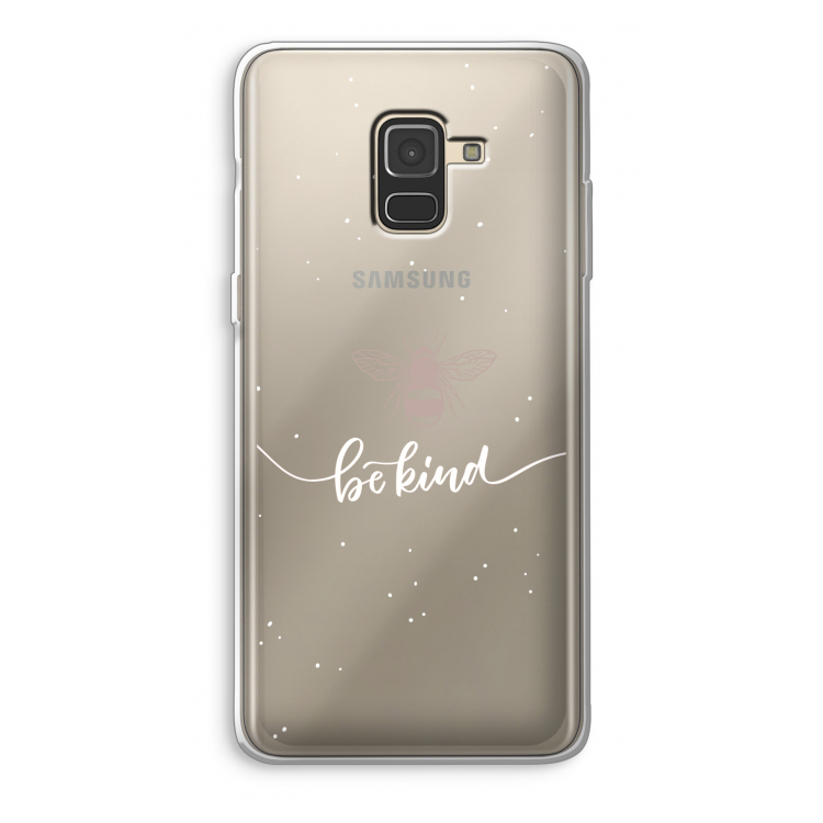Be(e) kind: Samsung Galaxy A8 (2018) Transparant Hoesje