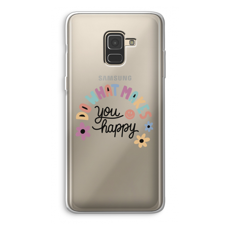 Happy days: Samsung Galaxy A8 (2018) Transparant Hoesje
