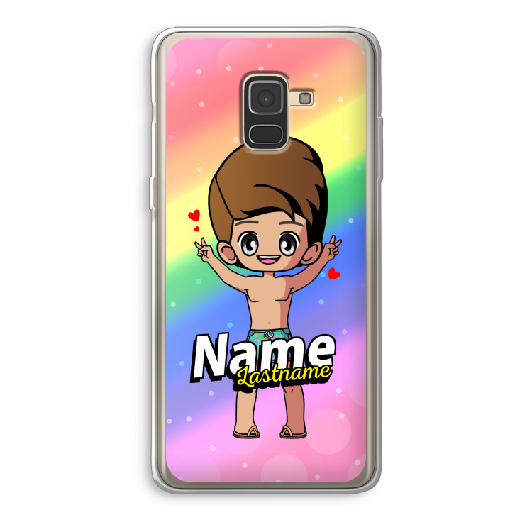 Chibi Maker man: Samsung Galaxy A8 (2018) Transparant Hoesje
