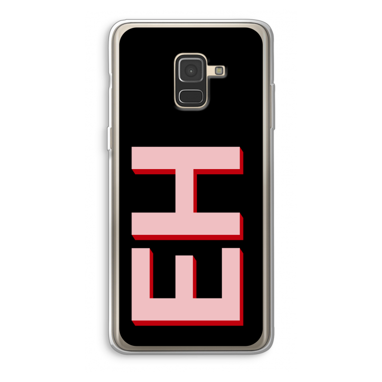 Monogram: Samsung Galaxy A8 (2018) Transparant Hoesje