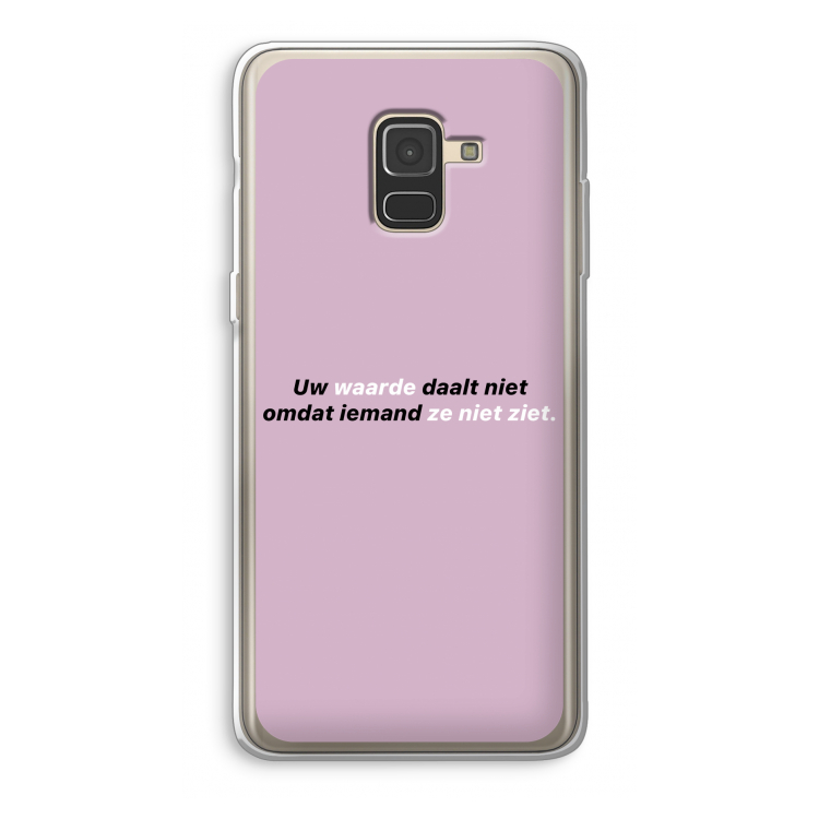 uw waarde daalt niet: Samsung Galaxy A8 (2018) Transparant Hoesje