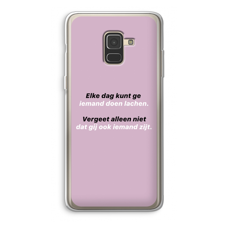 gij zijt ook iemand: Samsung Galaxy A8 (2018) Transparant Hoesje