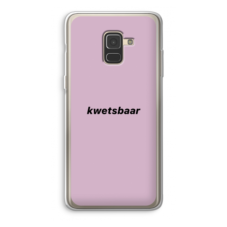 kwetsbaar: Samsung Galaxy A8 (2018) Transparant Hoesje