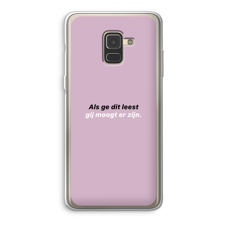 gij moogt er zijn: Samsung Galaxy A8 (2018) Transparant Hoesje