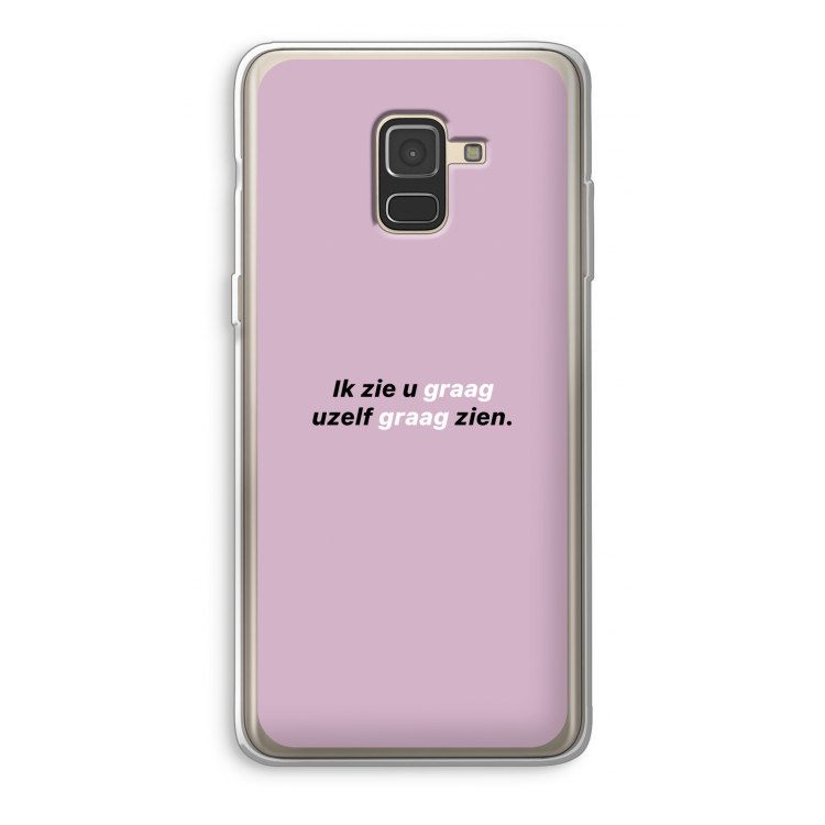 uzelf graag zien: Samsung Galaxy A8 (2018) Transparant Hoesje