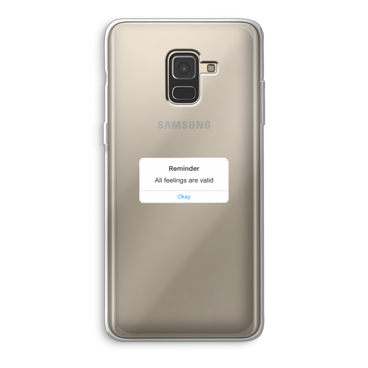 Reminder: Samsung Galaxy A8 (2018) Transparant Hoesje