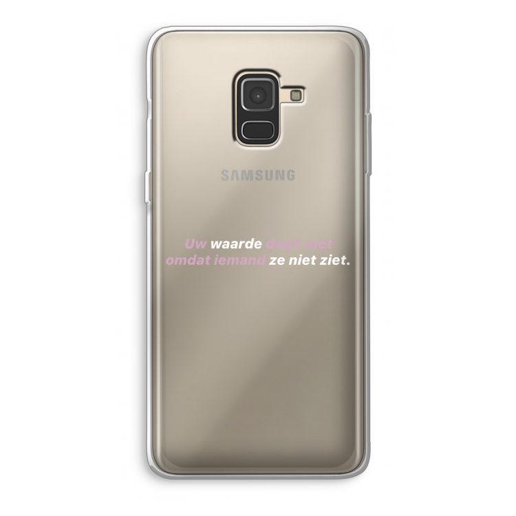 uw waarde daalt niet: Samsung Galaxy A8 (2018) Transparant Hoesje
