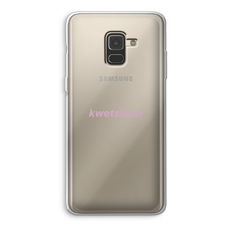 kwetsbaar: Samsung Galaxy A8 (2018) Transparant Hoesje