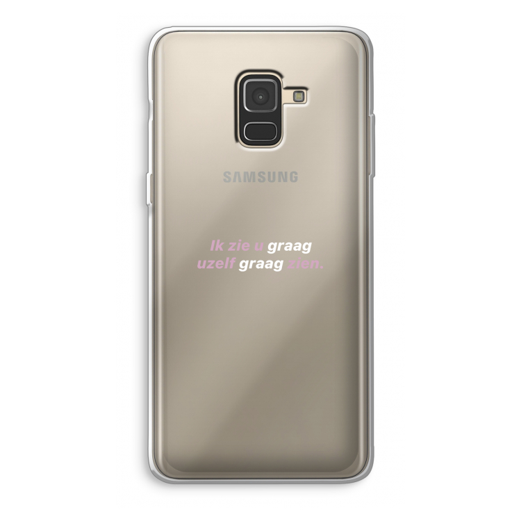 uzelf graag zien: Samsung Galaxy A8 (2018) Transparant Hoesje