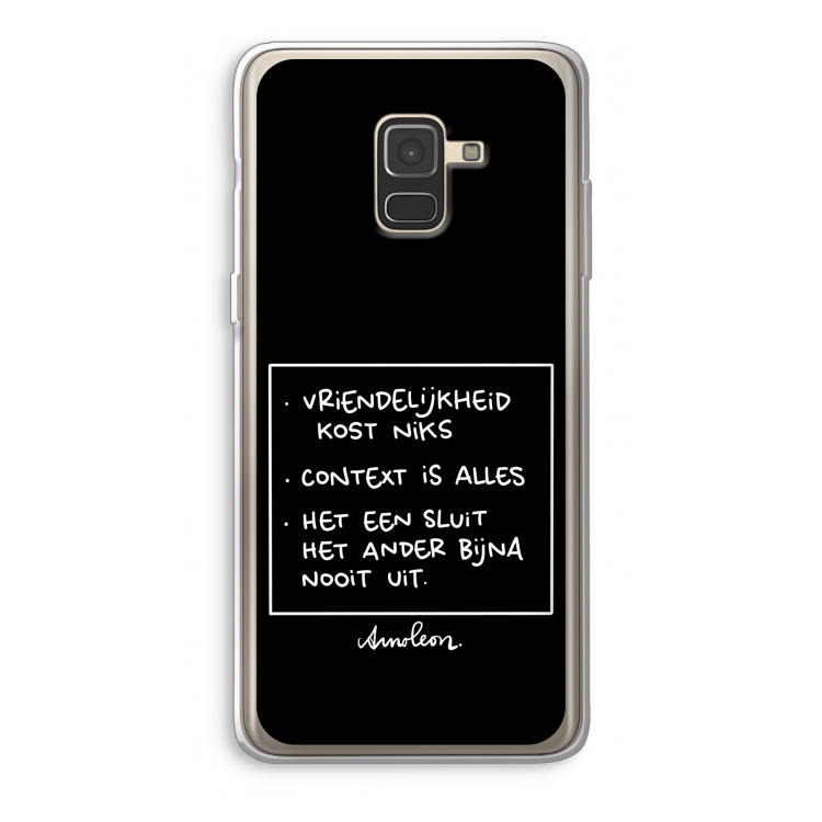 Mijn Motto's: Samsung Galaxy A8 (2018) Transparant Hoesje