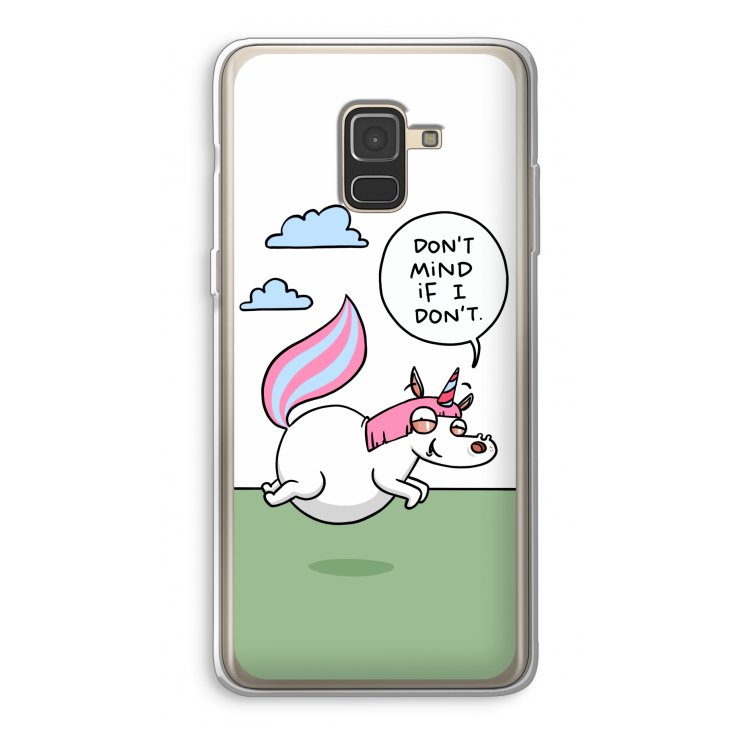 Unicorn: Samsung Galaxy A8 (2018) Transparant Hoesje