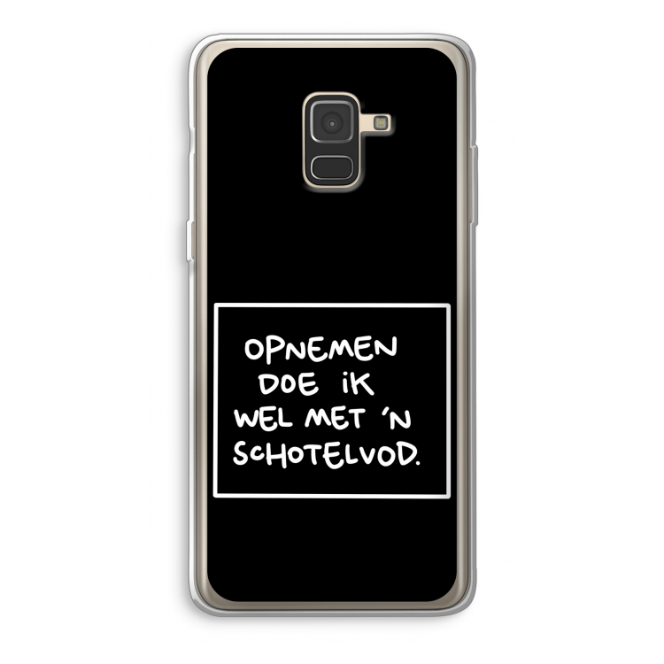 Schotelvod: Samsung Galaxy A8 (2018) Transparant Hoesje