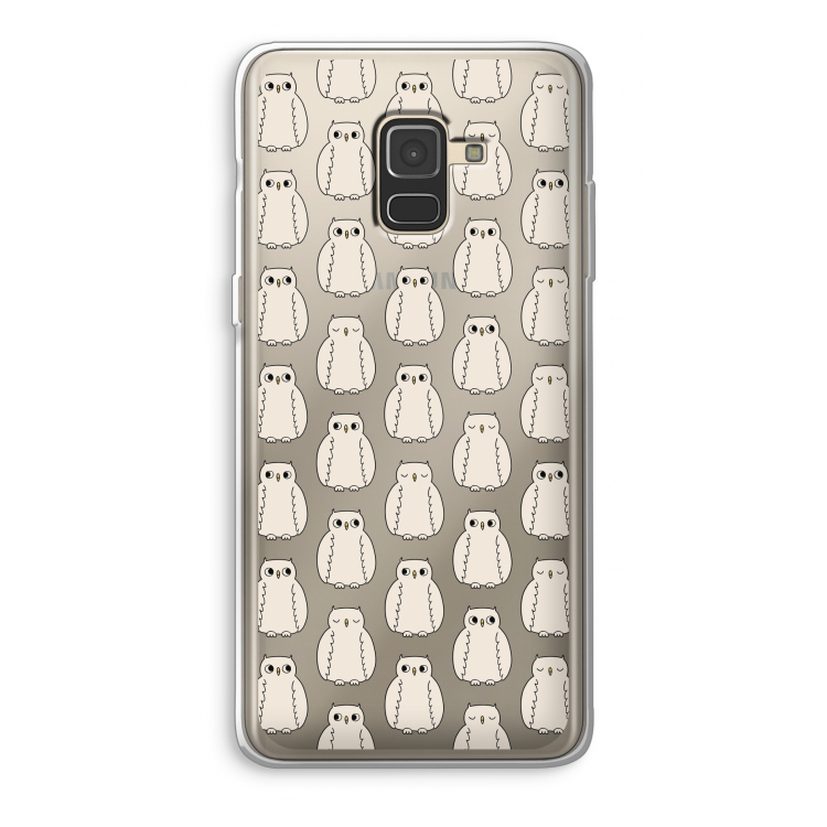 Uilen: Samsung Galaxy A8 (2018) Transparant Hoesje