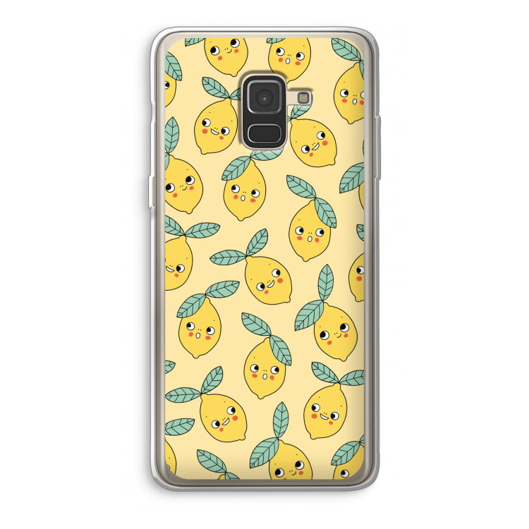 Citroenen: Samsung Galaxy A8 (2018) Transparant Hoesje