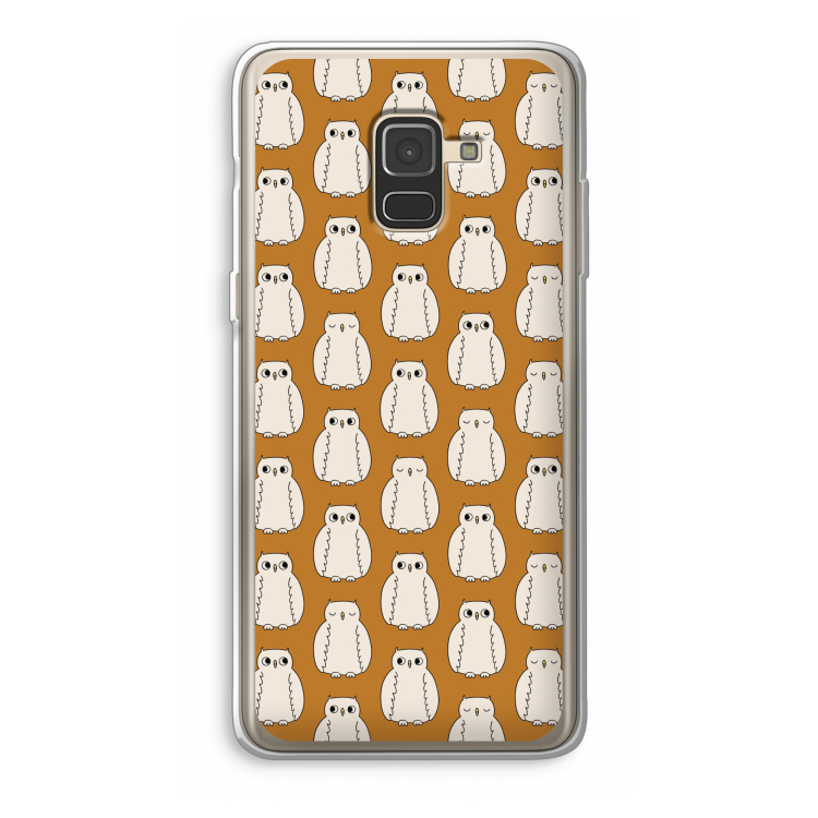 Uilen: Samsung Galaxy A8 (2018) Transparant Hoesje