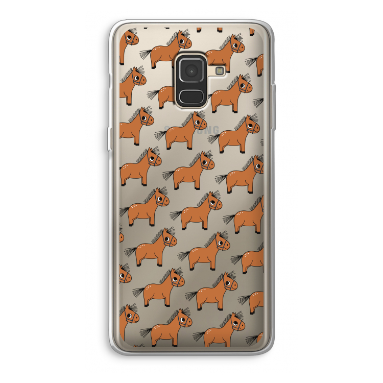 Pony: Samsung Galaxy A8 (2018) Transparant Hoesje